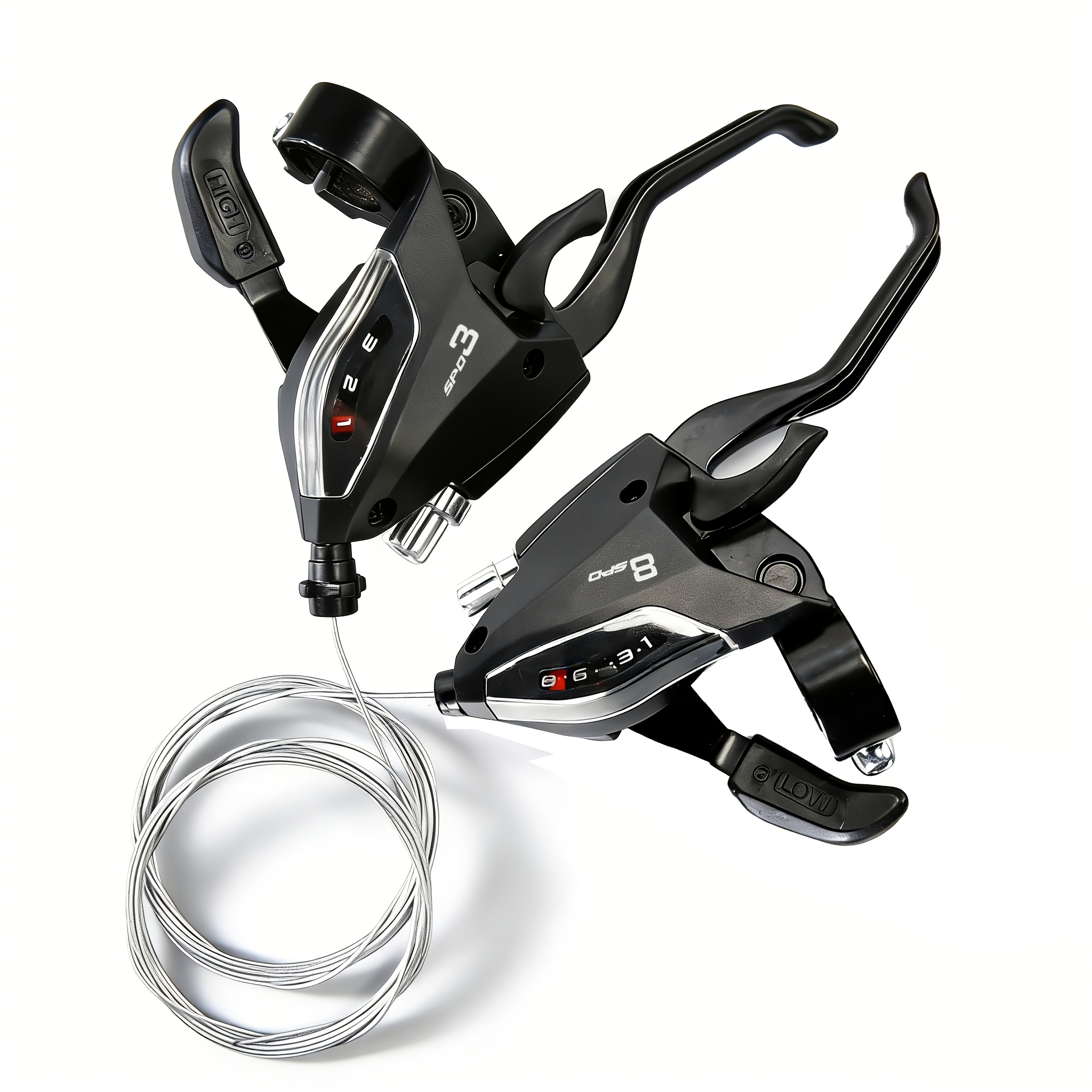 TEMU Opción de 7/8/3 velocidades, gatillos de cambio para bicicleta de montaña que de cambios en lados, para bicicletas de montaña, transmisiones de