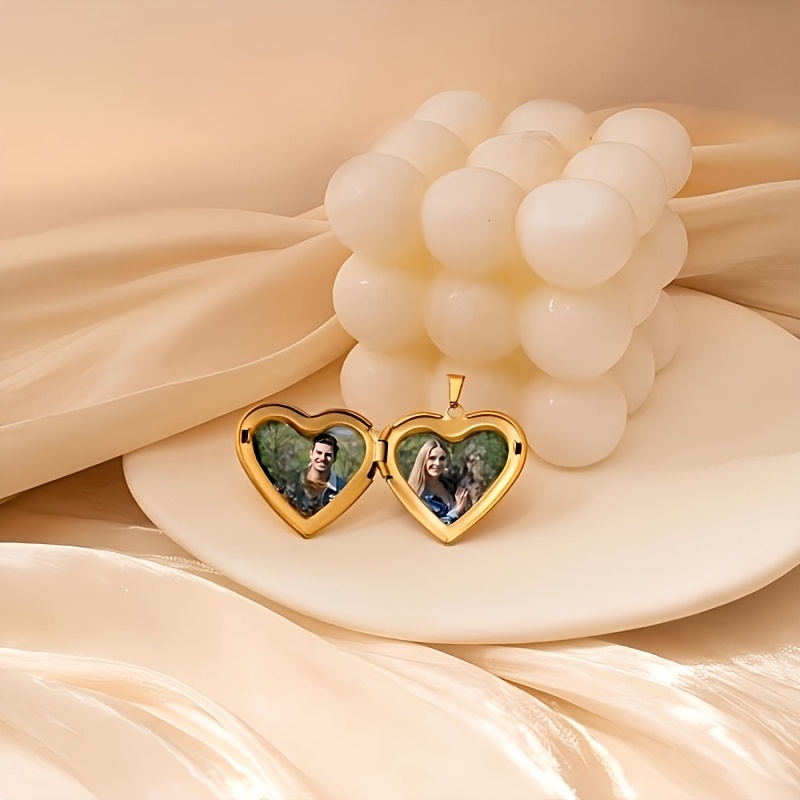 Custom Heart-Shaped Photo Necklace — Personalized Gift for Loved Ones