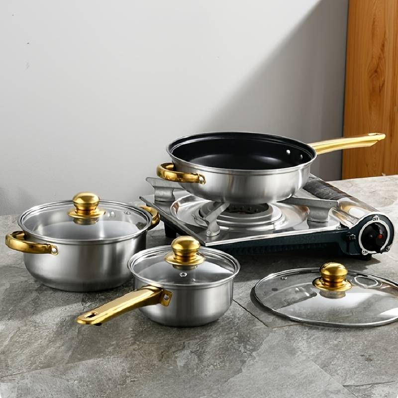 PrimaWare 18-Piece Nonstick Cookware Set – Aluminum Pots And Pans With Gray Non-Stick Coating, Includes Grill Pan