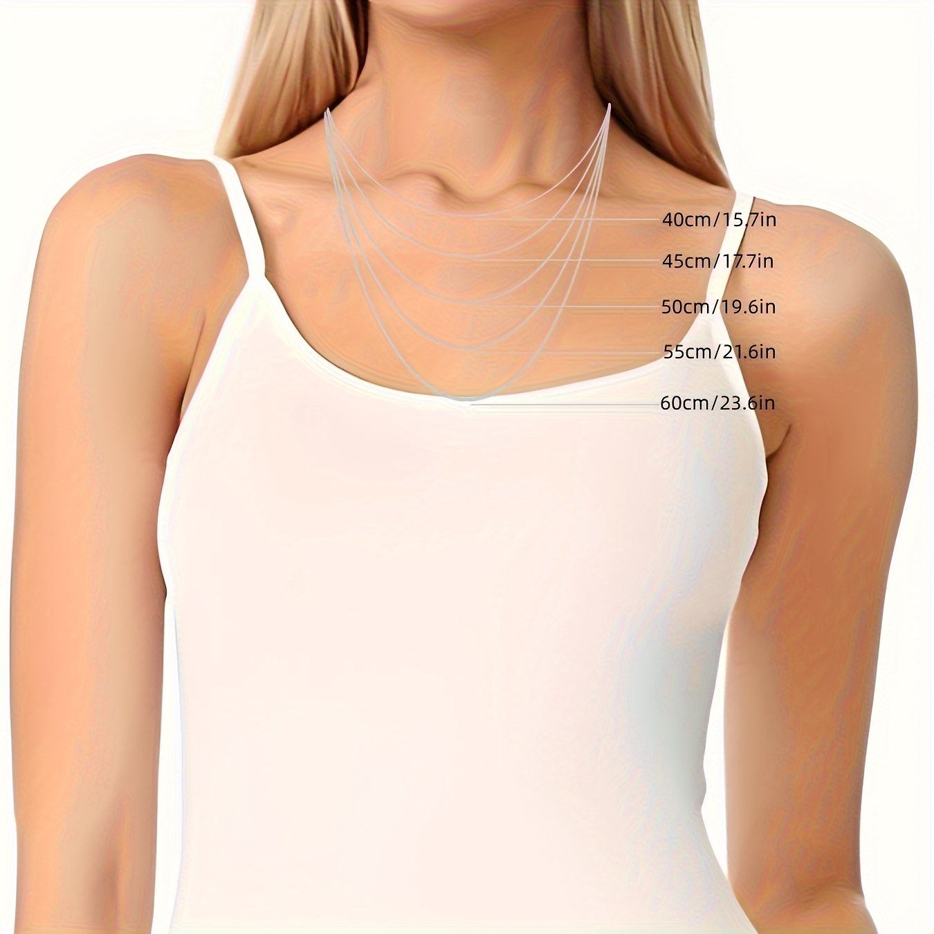 S925 Silver Delicate Necklace Sparkling Sequins Collarbone Chain