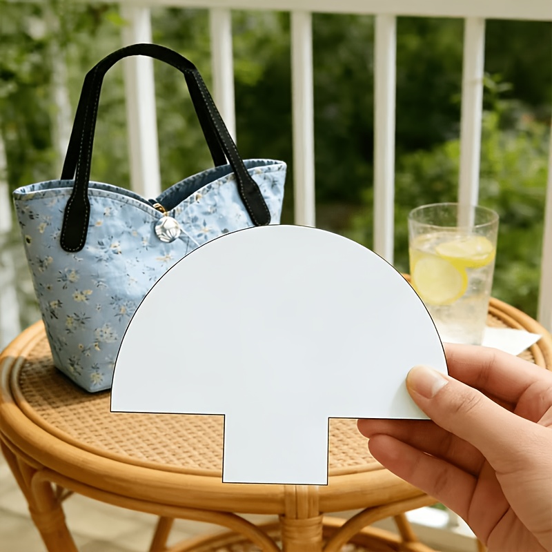 TEMU 1pc Handbag Making Sewing Template Shopping Basket Quilting Template - Multifunctional Transparent Pet Sewing Tool, Suitable For , Quilting,
