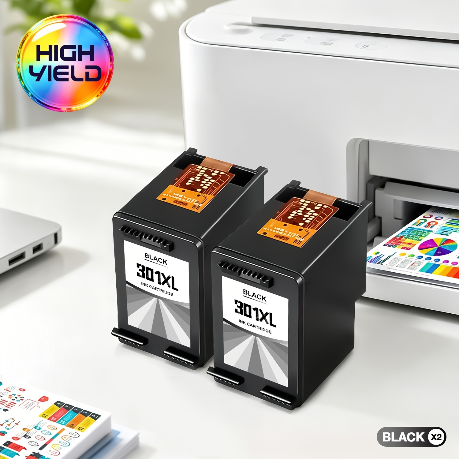 301xl Printer Ink Cartridges For 301 Replacement For Suit For 4500 5530 4504 5534 1510 2540 2544 2549 4630 4632 4636 4639 Printer With
