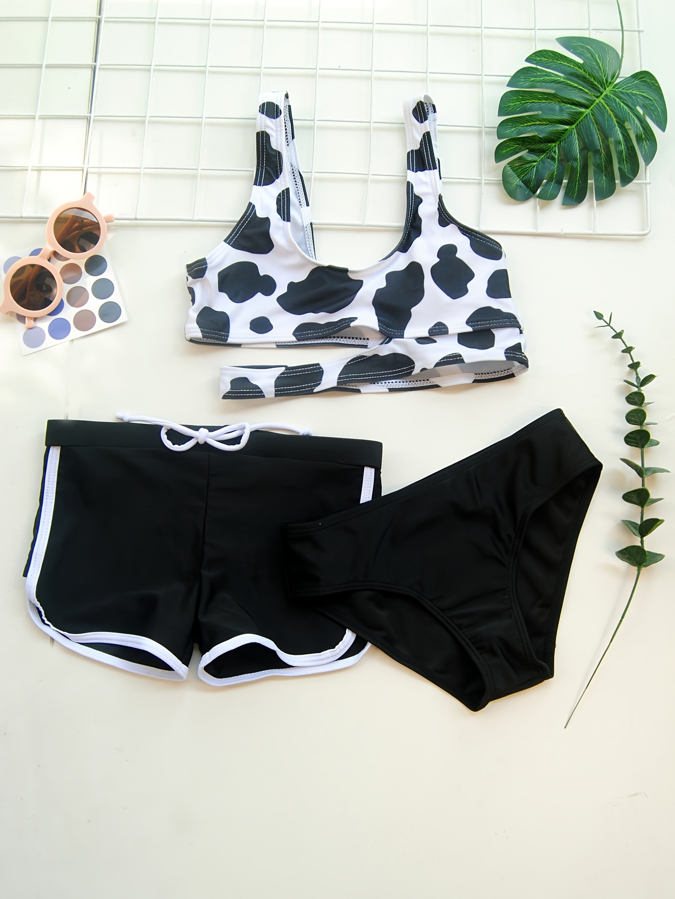 Cow print hot sale tankini