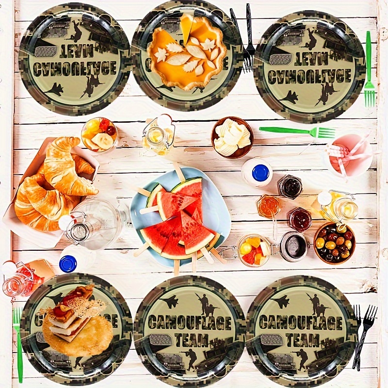 Hunting Themed Party Camo Plates