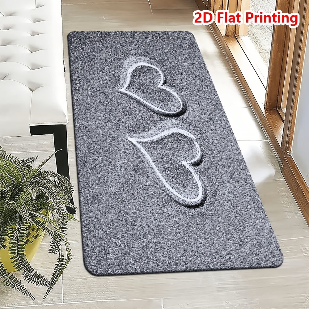 TEMU Product: [flannel + 1cm Thick Sponge Material] 1pc Doormat. Outlines Drawn In Sand, Minimalist And . Soft Flannel Material, Absorbent And