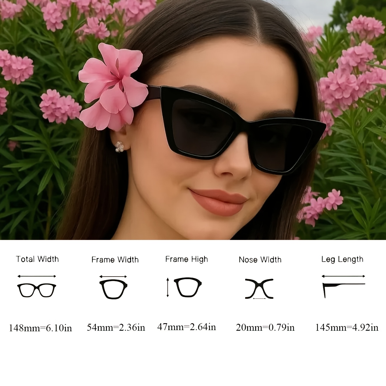 Vintage Punk Black Cat-Eye Glasses, Stylish Retro Decorative Eyewear for Women, Unique And Durable PC Glasses, Perfect for Parties And Back-To-School Season