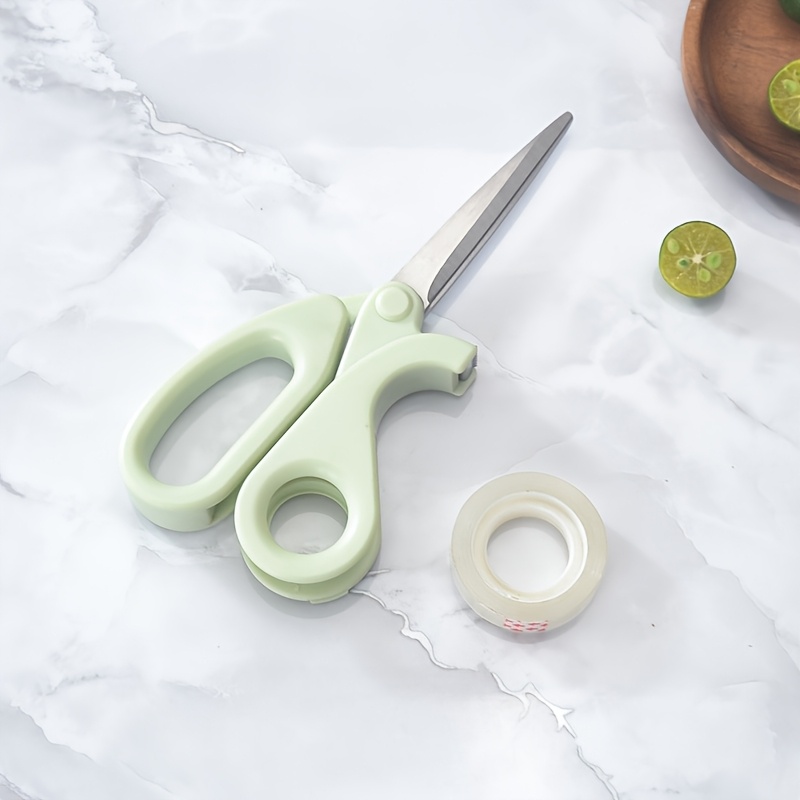 1pc, 2-in-1 Multifunctional Scissors, Gift Wrapping Scissors, With Tape Dispenser, Stainless Steel Multifunctional Scissors, Suitable For Office And Home, Ideal For Gift Wrapping, Crafts And (1pc)