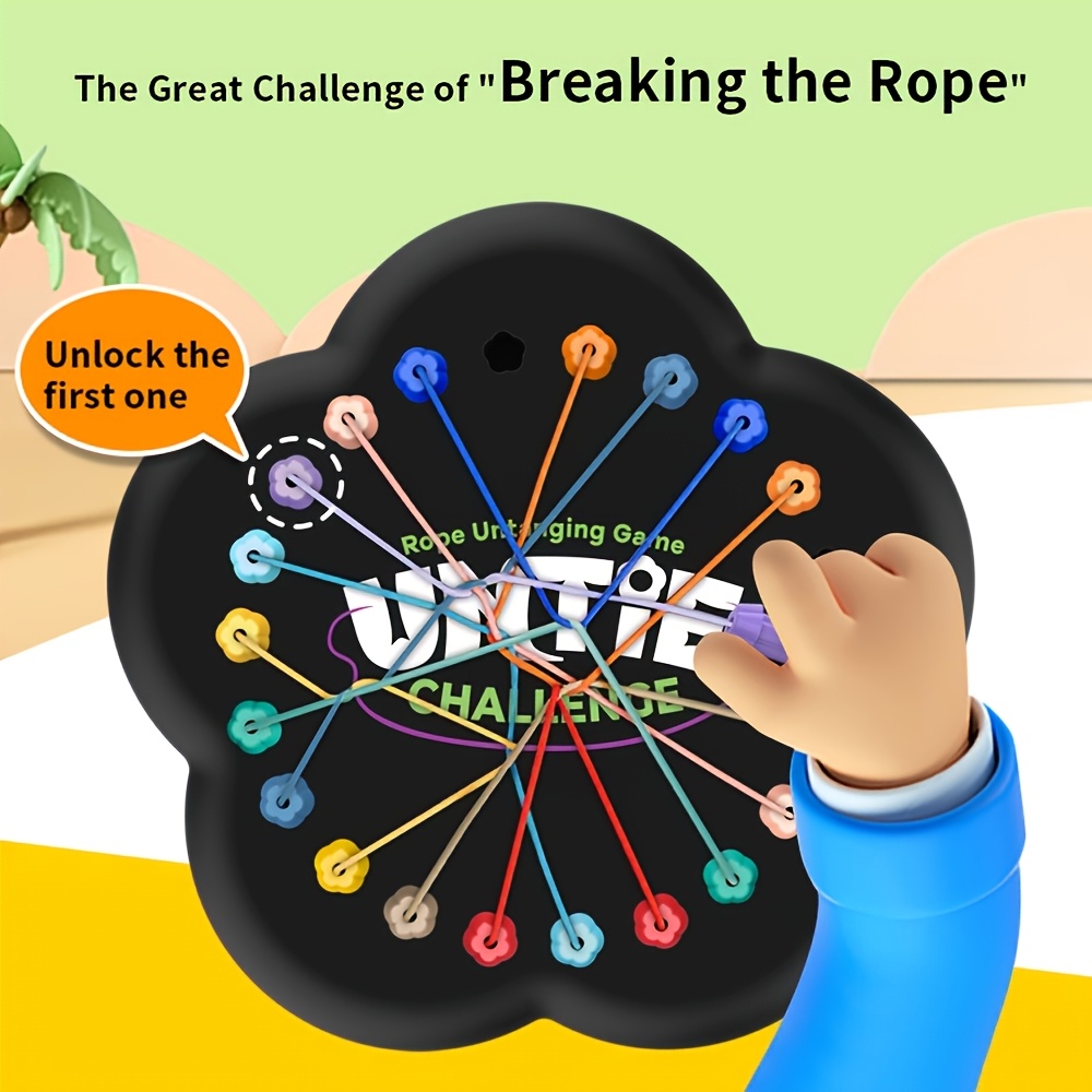 

A Fun Rope Unraveling Challenge Board Game - Challenging Iq And Thinking Game - Tabletop Game, Family Gatherings And Party Gifts.