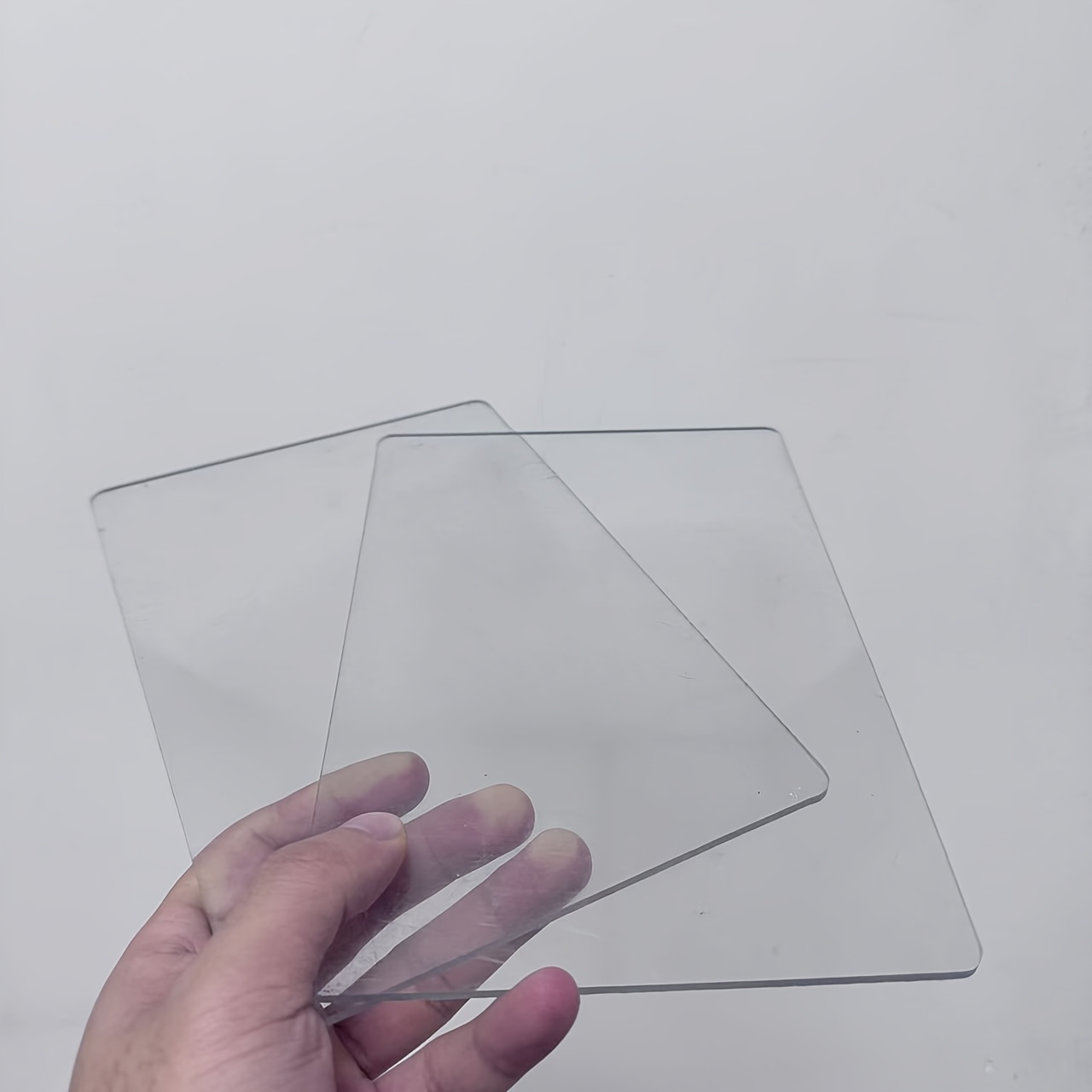 Image of 2pcs Of Transparent Polycarbonate Cutting Mats, Durable Plastic Replacement Mats For Die-cutting Machines, Diy Craft Scrapbooking Embossing Embossing Accessories
