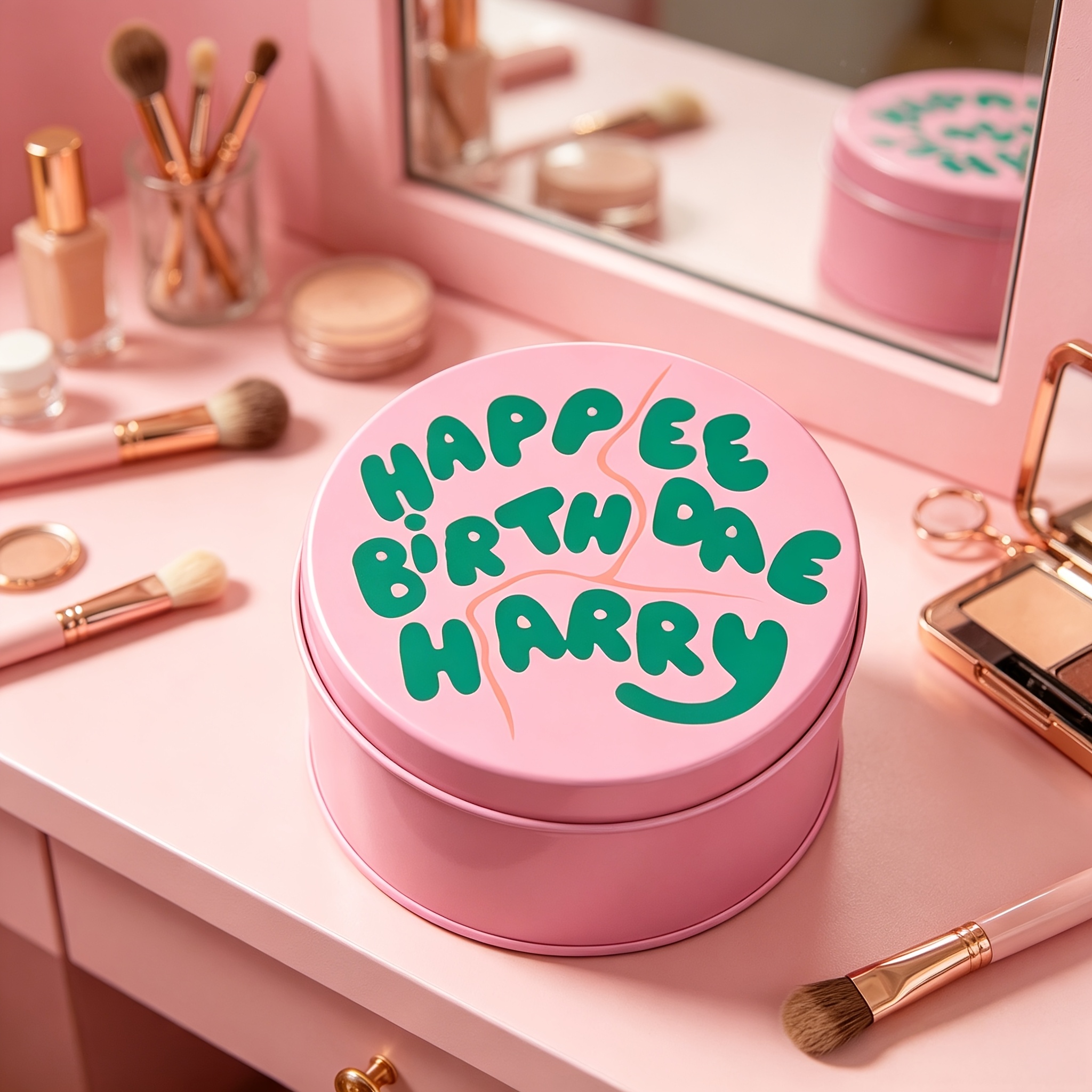 TEMU Scatola portagioie Warner Bros. Torta di Hagrid con , grazioso barattolo portaoggetti rosa, scatola multifunzionale da tavolo in latta di ferro,