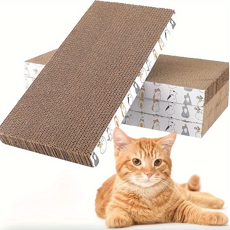 

Extra-durable Cat Scratching Pad - Thick, Non-shedding Corrugated Cardboard With Wave Design For Indoor Cats