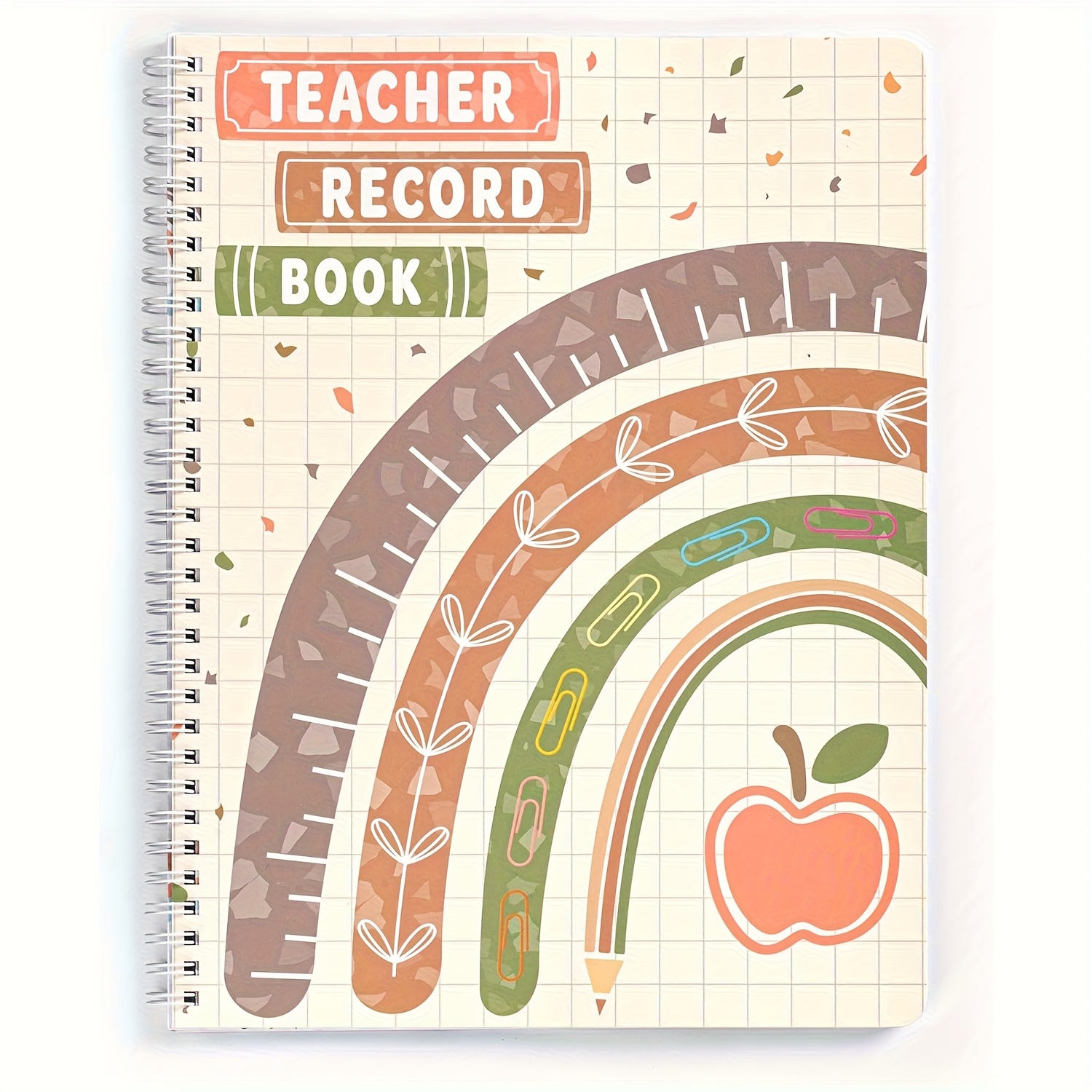 E-shop 120 Seiten Lehrer Notizbuch 11 x 8,27 Zoll Lehrer Notenbuch Spiralgebundene Lernplaner Präsenzbuch für Schule Klassenzimmer Bürobedarf,