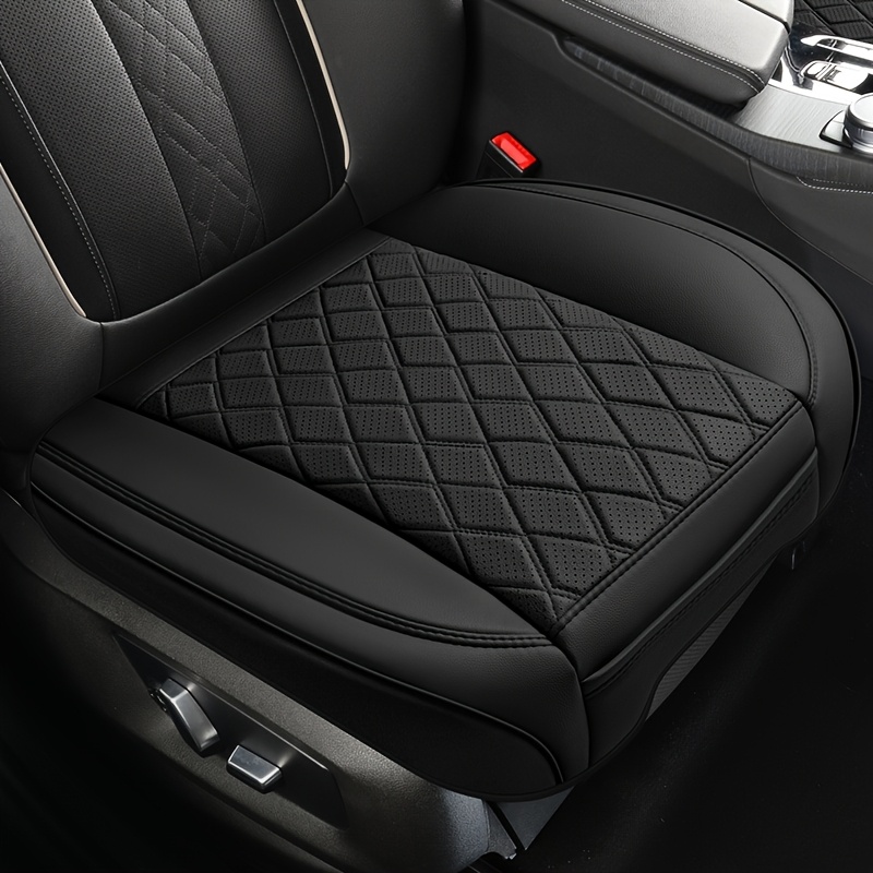 TEMU カーシートクッション オール パンチング加工 通気性 背もたれなし 一体型 運転席パッド