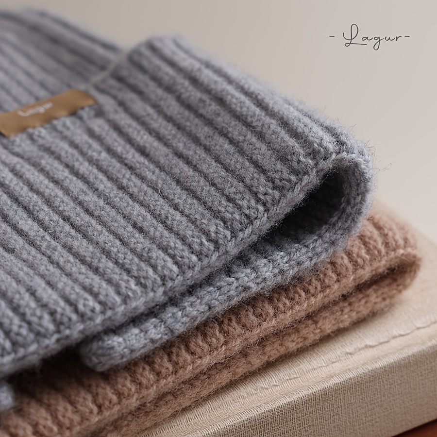 Women's 100% Wool Thick Beanie with Ear Flaps