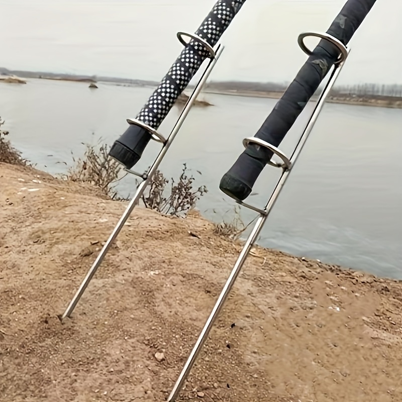 

Support de canne à pêche en fer, étagère en métal pour les pêcheurs, support en fer bleu avec plusieurs rangements pour les cannes