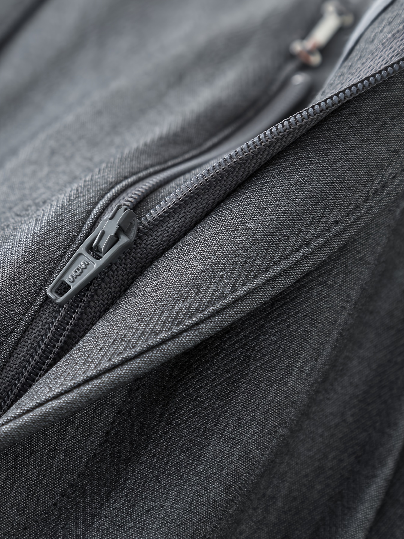 Black Pants with Silver Zipper Detail
