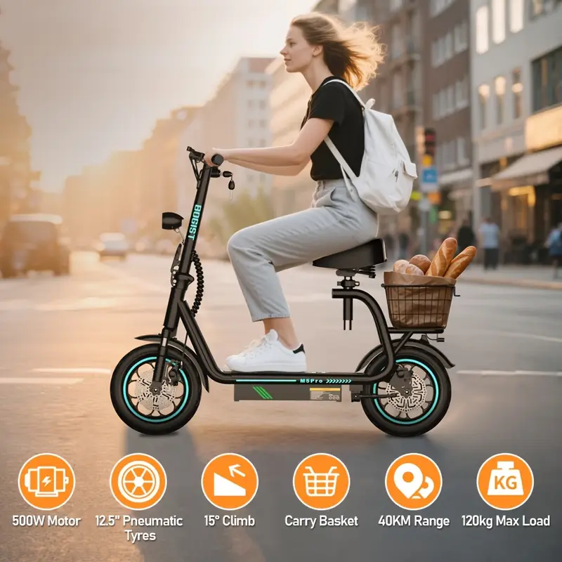 patins elétricos   e scooter para adultos 48  ah com luz led, pneus de 12 polegadas, m5pro Detalhes do produto 1