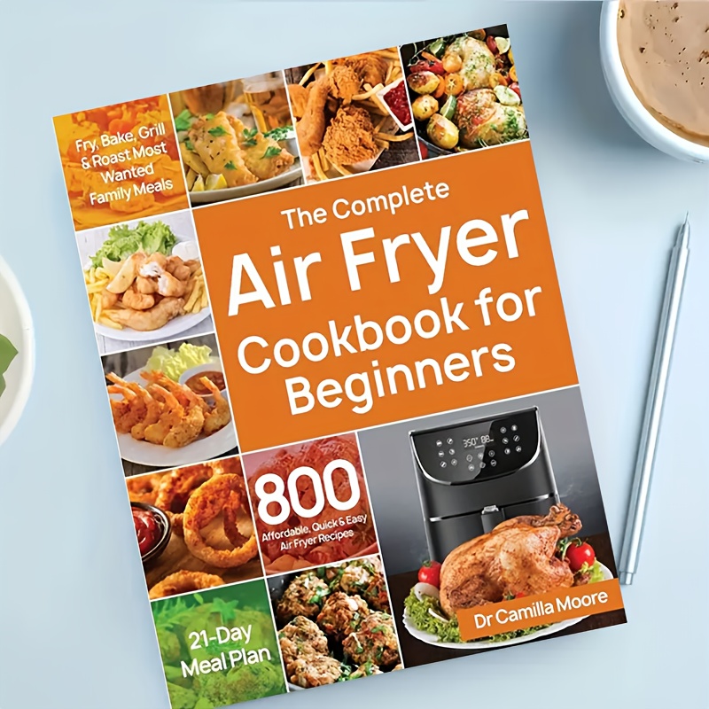 1 Air Fryer All-Purpose Planner, 260g, 21.84*17.02 cm, Meal Planning, Quick & Easy, Budget-Friendly, Perfect for Fried & Baked Family Meals