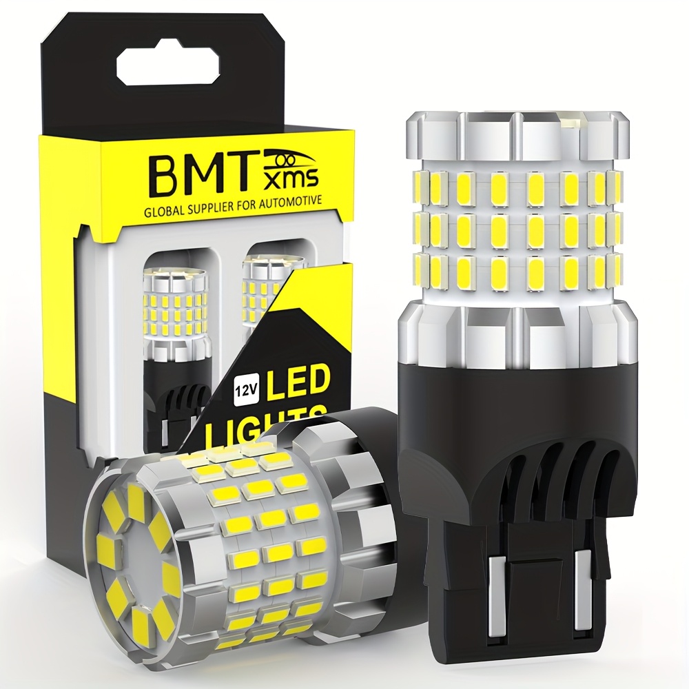 2x 7443 White Led Light Reverse Lights Backup Light Bulbs For 2002-2012 For Jazz 2015-2021 For 2005-2022 For Passport 2019-2024 For Pilot 2016-2022 For 2017-2024, Without Battery