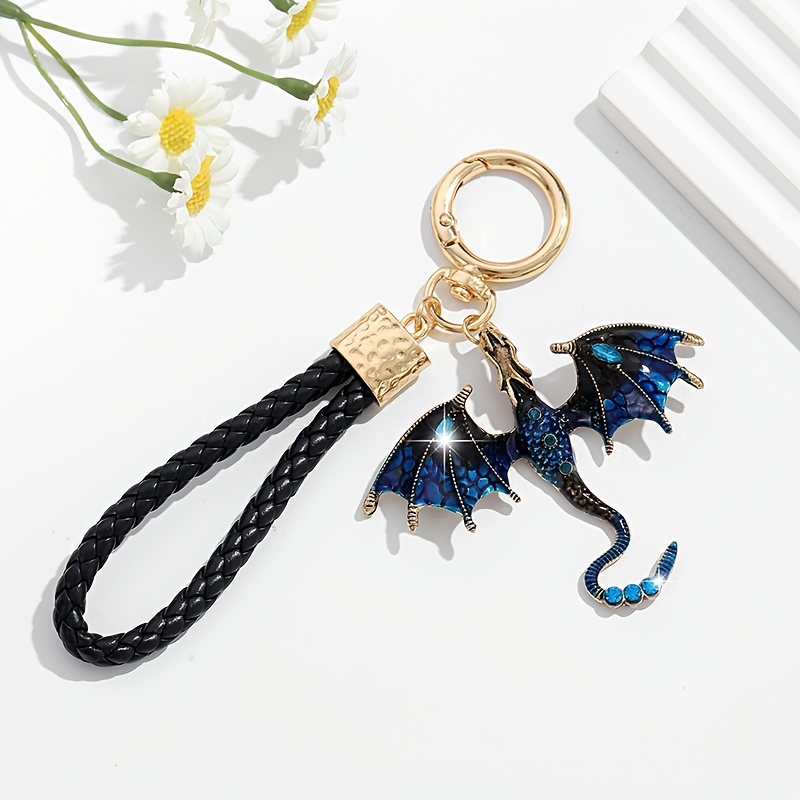 TEMU 1pc Of Fashionable European And American Trendy Personalized Hip-hop Creative Cartoon Flying Dragon Pterodactyl Keychain Bag Pendant, Suitable