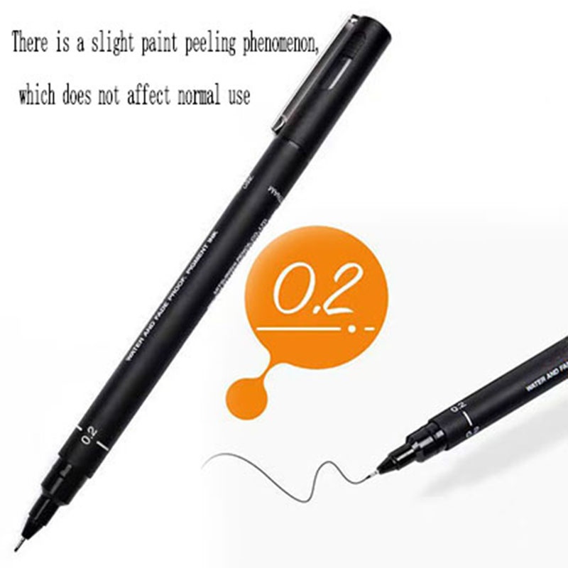 TEMU Drawing Pens With 6 Different Nib Sizes, Featuring Technology, In Black Ink