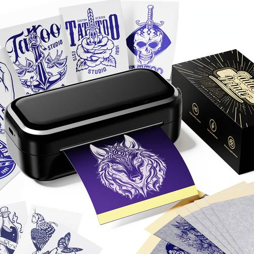 sold separately tp31 tattoo supplies stencil printer tp31 mini tattoo machine with 25pcs transfer paper wireless stencil printer for tattooing compatible with phone tablet office tattoo printer