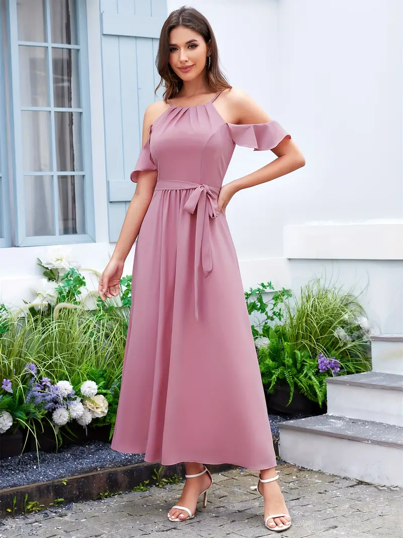 elegant light bridesmaid dress ruffle detail - Temu elegant light bridesmaid dress ruffle detail - Temu