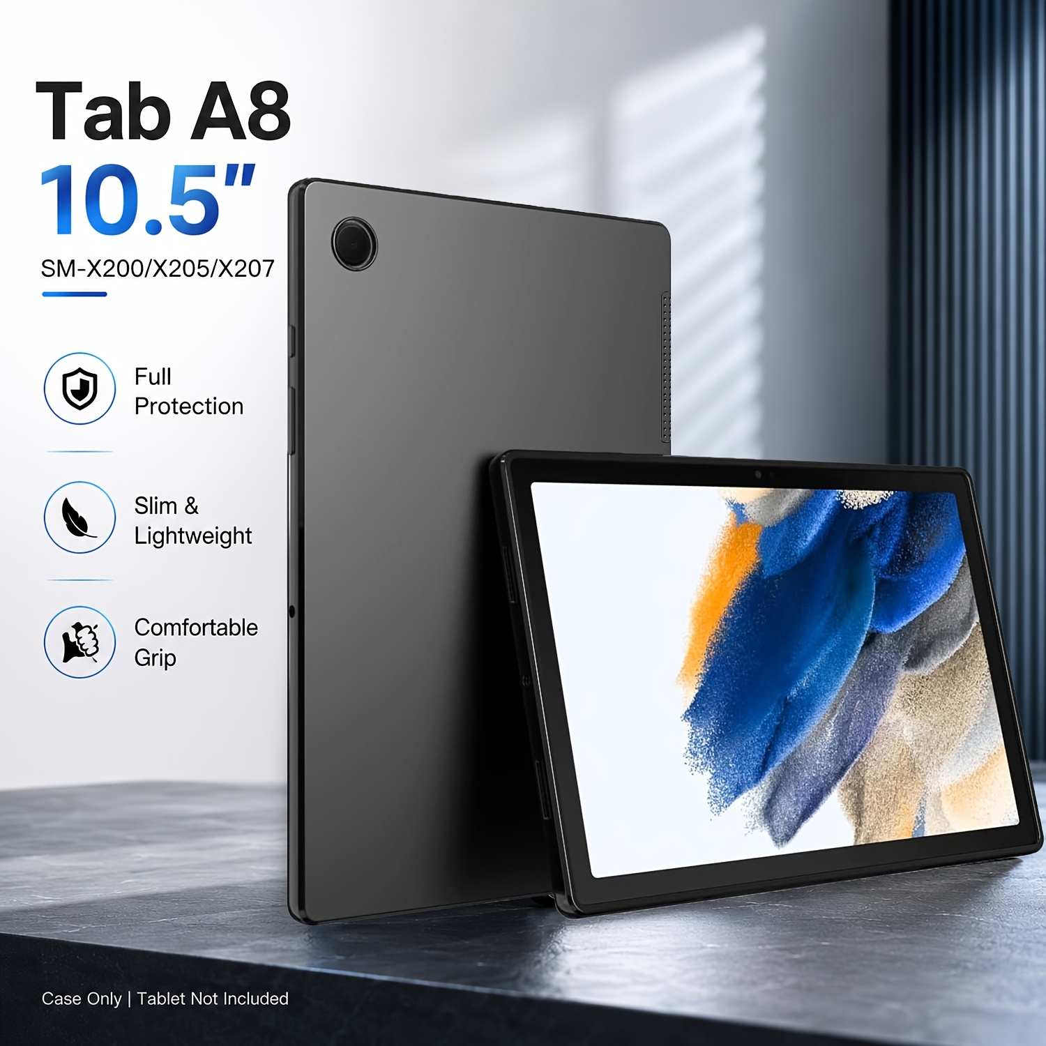 TEMU For For Galaxy Tab A8 10.5" 2021 Tablet Case, Compatible Models: Sm-/x205. Made Of Soft Tpu Material, Lightweight, Scratch-resistant Protective