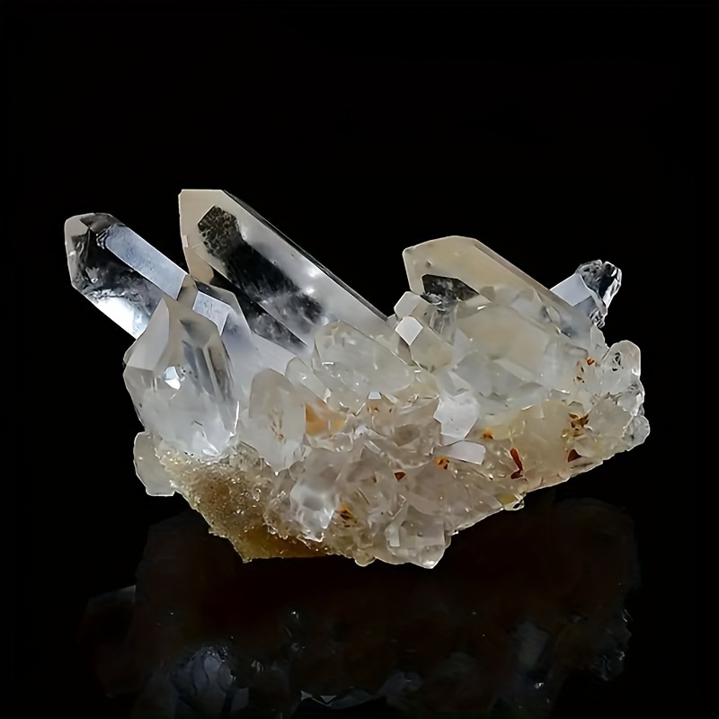 TEMU Free Standing Clear Quartz Crystal Cluster, Table Accessory, Office And Exquisite Tabletop Decoration, Ideal For Home Decor And Unique Gifts, ,