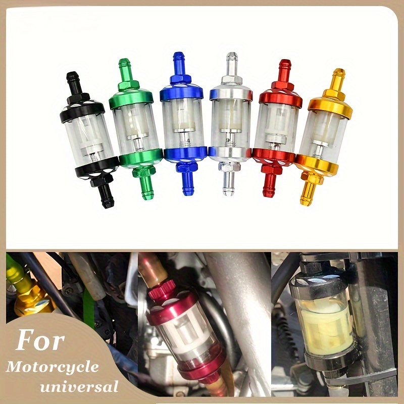 

8mm Cnc Motorcycle Fuel Filter - , Aluminum & For , Pit Bikes & Cars - In Multiple Colors, Oil Filter, Motorcycle, Atv, Pit Bike, Accessories