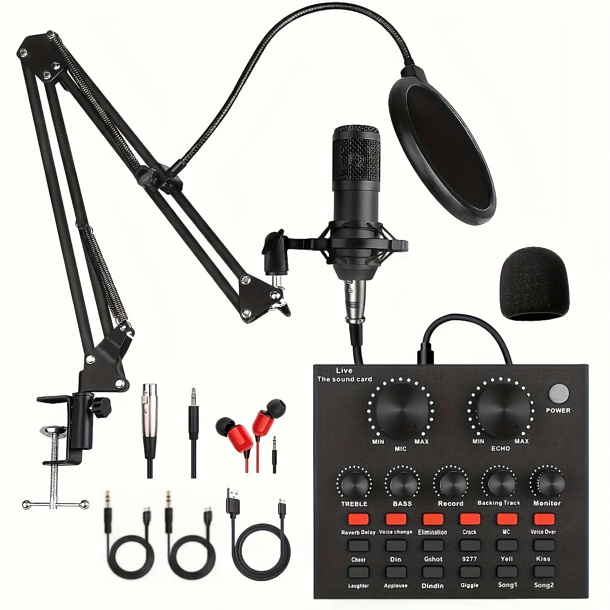 Podcast Equipment Bundle, BM-800 Mic Kit et V8 & # Belgium