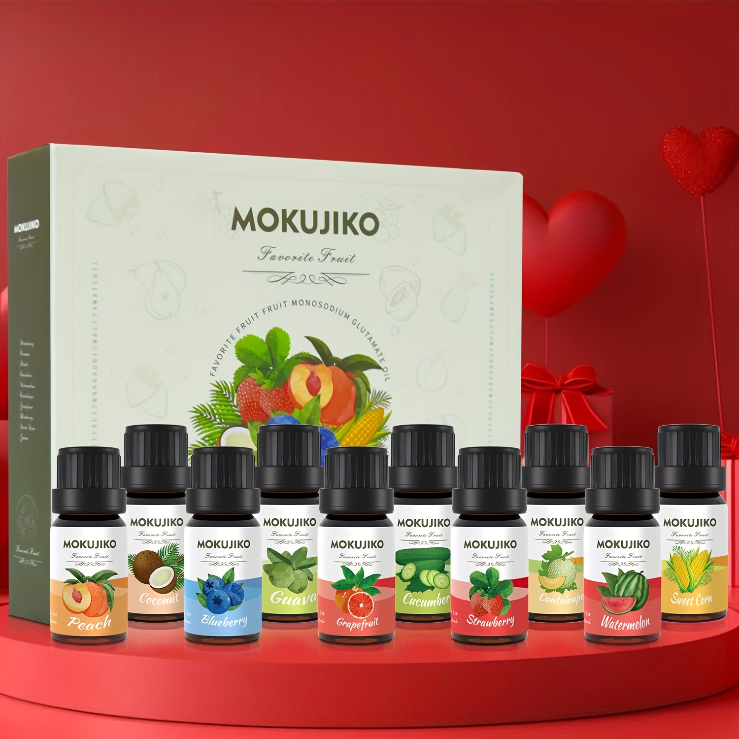 

Fruity Essential Oil Set, 10x10ml Essential Oils, Aromatherapy Diffuser Essential Oil Gift Set - Cucumber, Blueberry, Coconut, Strawberry, Peach, Grapefruit For Candles, Premium Essential Oils