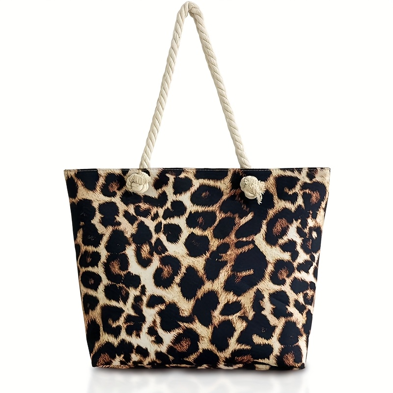 RAYAKT Damen Shopper Tasche Leopardenmuster - Große Umhängetasche Für Alltag, Büro & Einkaufen