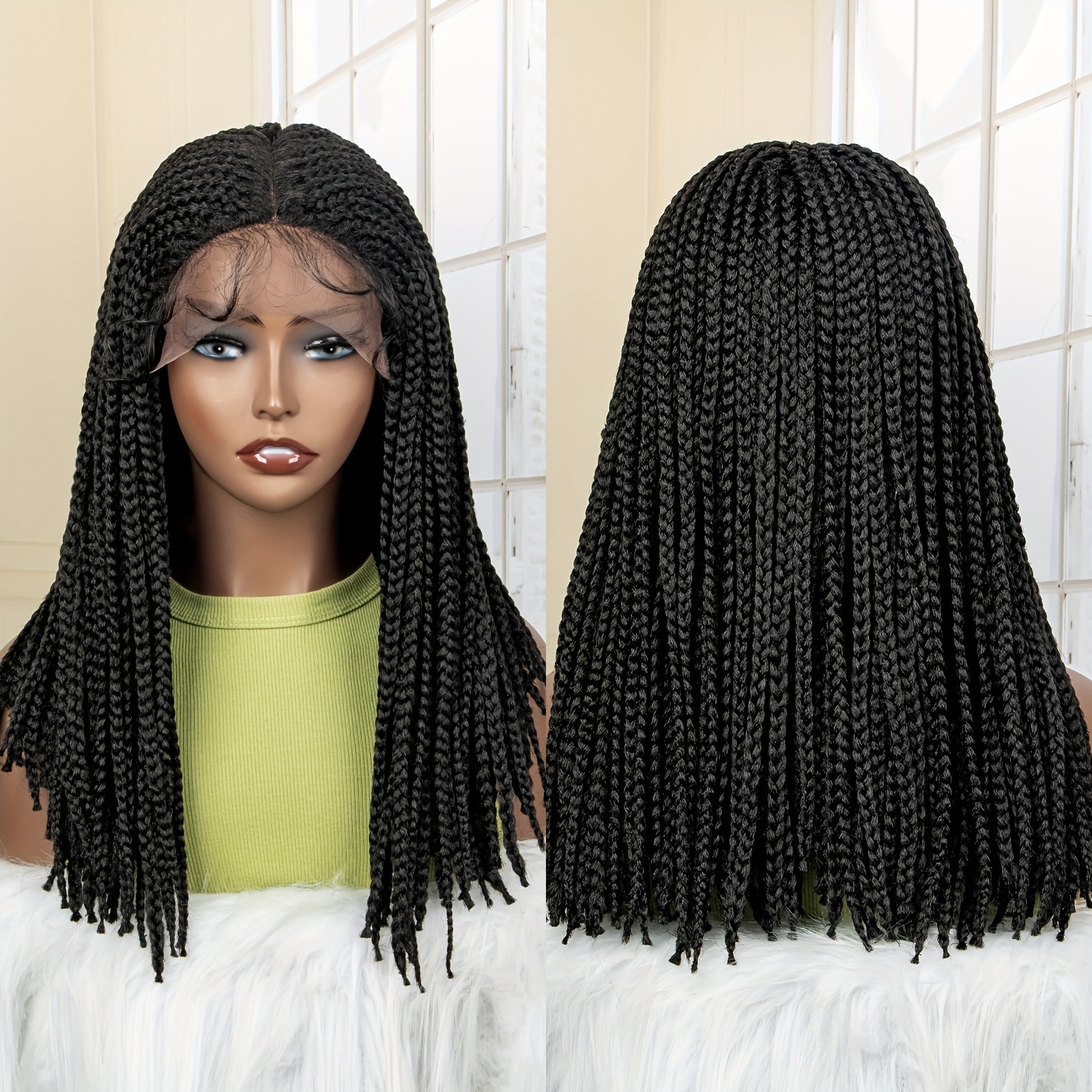 Lace Front Braids Wigs Women Knotless Braided Wigs - Temu