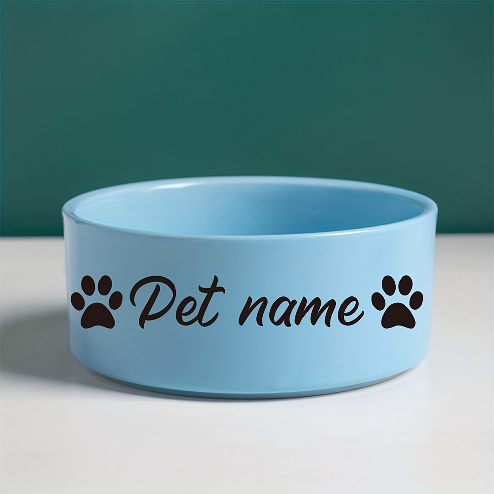 

Personalized Ceramic Dog Bowl: Custom Pet Name Dog Feeding Bowl, Non-slip And Anti-spill Pet Feeding Drinking Basin