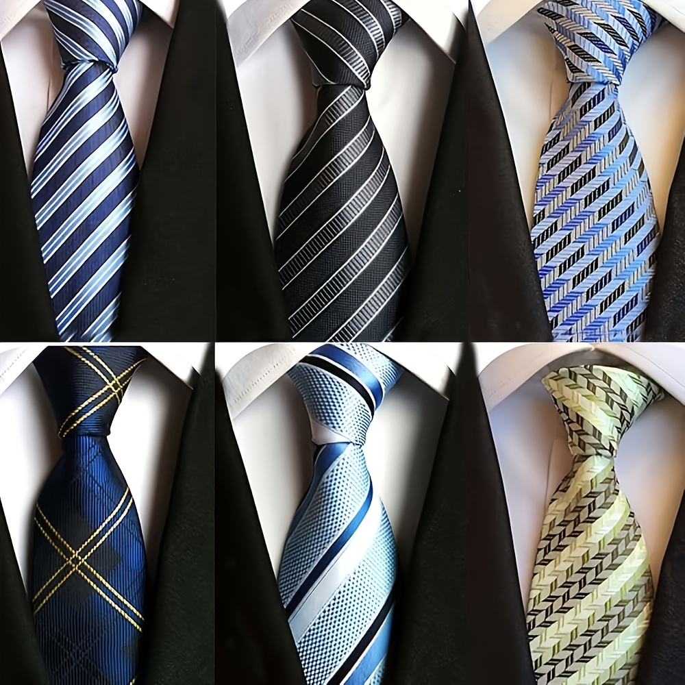 

A Set Of 6 Colored Men's Formal Ties.