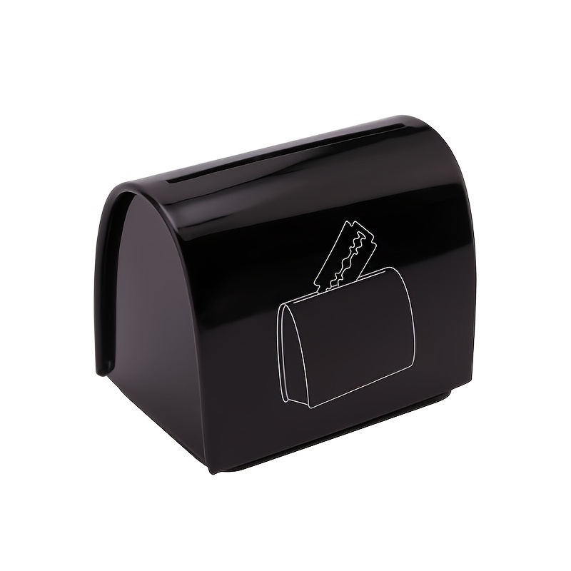 TEMU 1 Mini Blade Recycling Box, Safe Shaving Blade Storage Container, Compact And Portable Haircut Waste Blade Storage Box, Salon Collector (box )