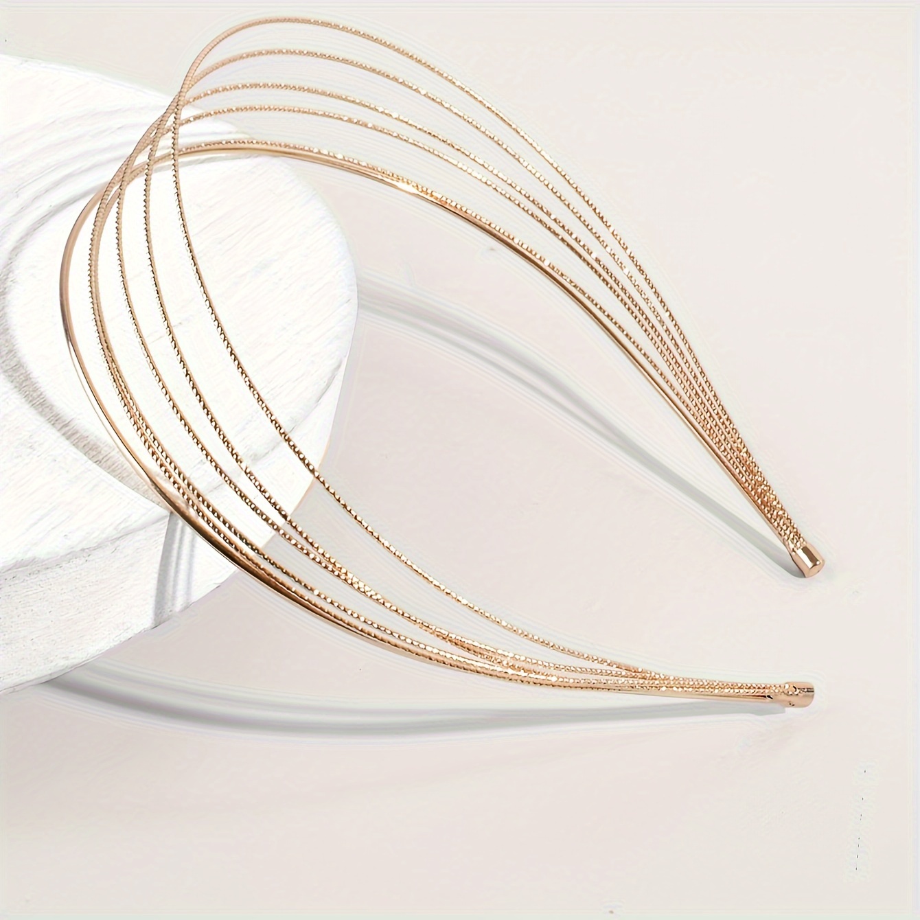 1pc Of Basic Minimalist Metal Versatile Thin Headband