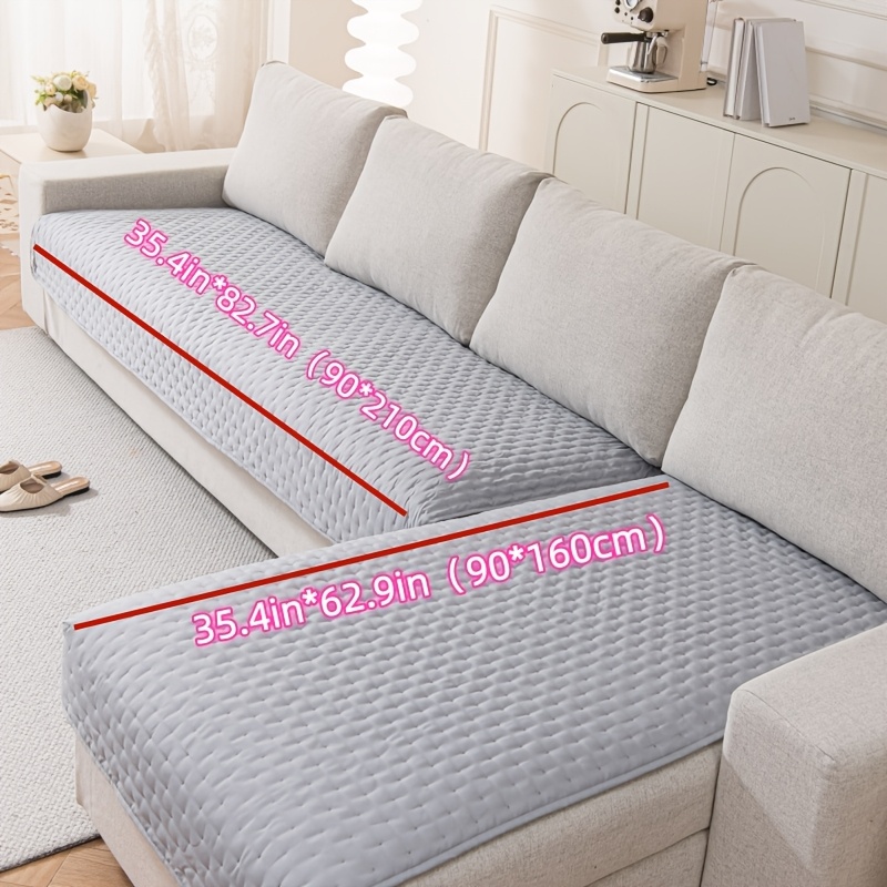 TEMU 2pcs Set Technology Solid Color Sofa Cushions, Suitable For Chaise Lounges And Sectional Sofas, Thick Sectional Sofa Protector Cover For Pets,