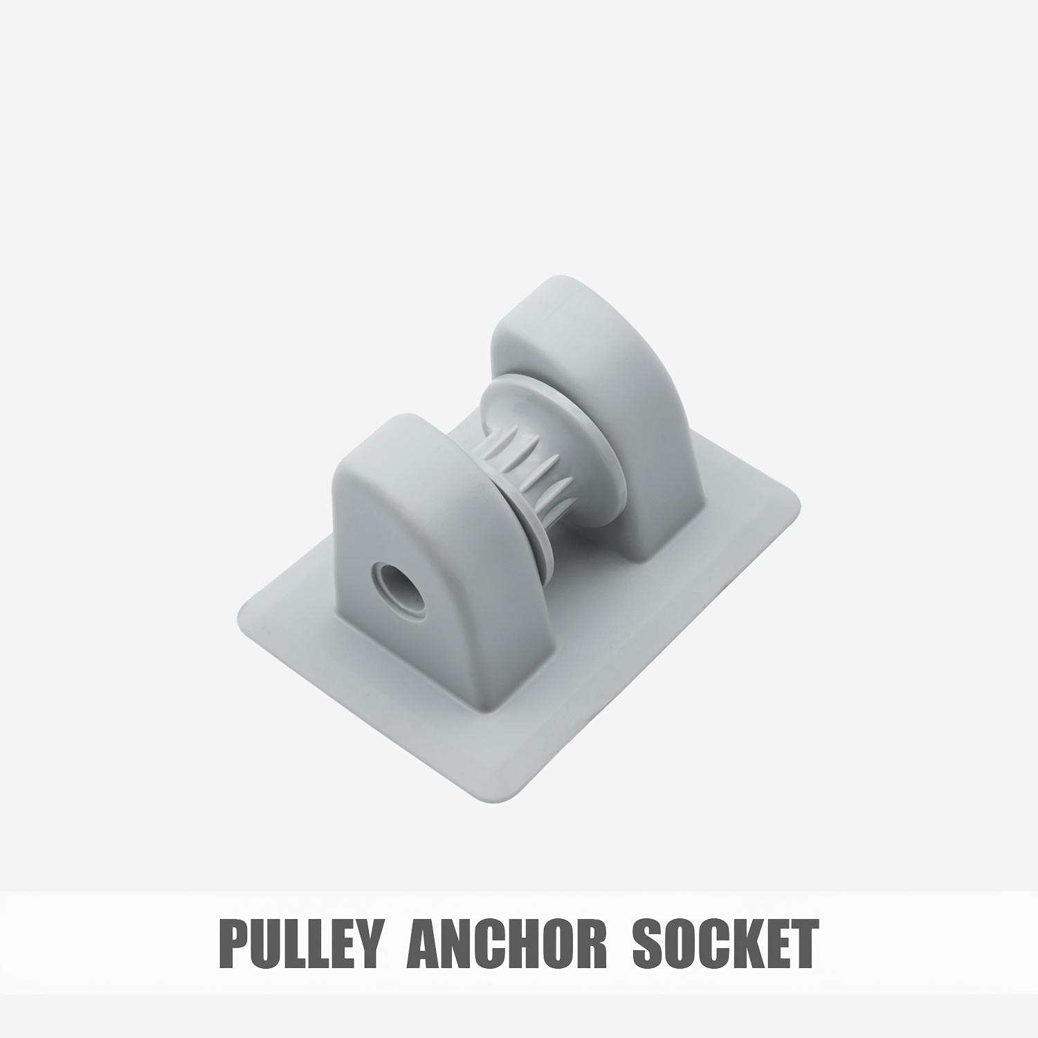 TEMU 1pc White Plastic Kayak Pulley Anchor Seat Inflatable Boat Anchor Rope Bracket Patch Rope Seat Ship Accessory Without Glue