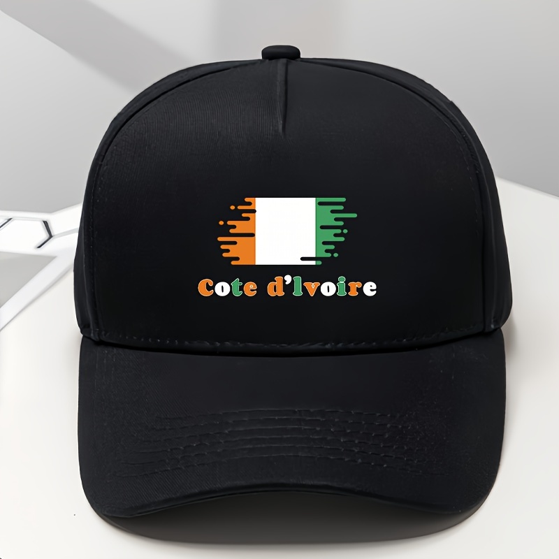 

Casquette de baseball drapeau de la Côte d'Ivoire, chapeau de soleil décontracté unisexe en coton et polyester, casquette de pêche légère pour l'extérieur, accessoire de mode tendance pour hommes