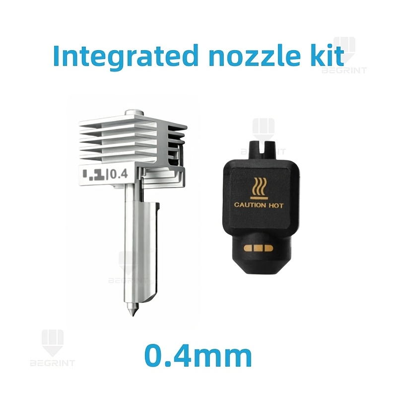 TEMU P2s/x2d Quick Change Hot End Kit With Sock, Standard Flow 350â Hardened Steel Nozzle, High Temperature Resistant 3d Printer Extruder Replacemen