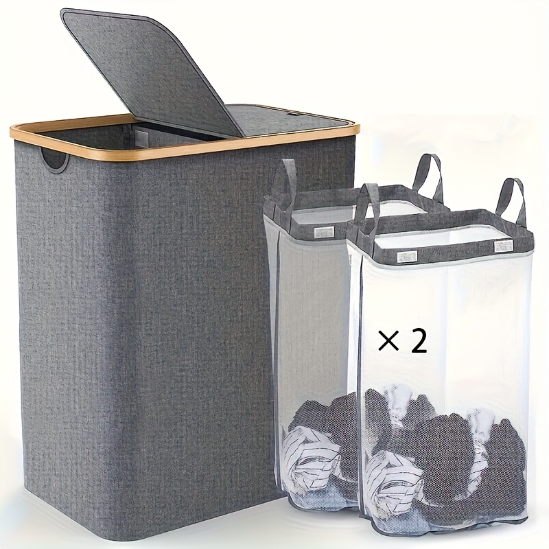 laundry basket foldable large capacity double layered