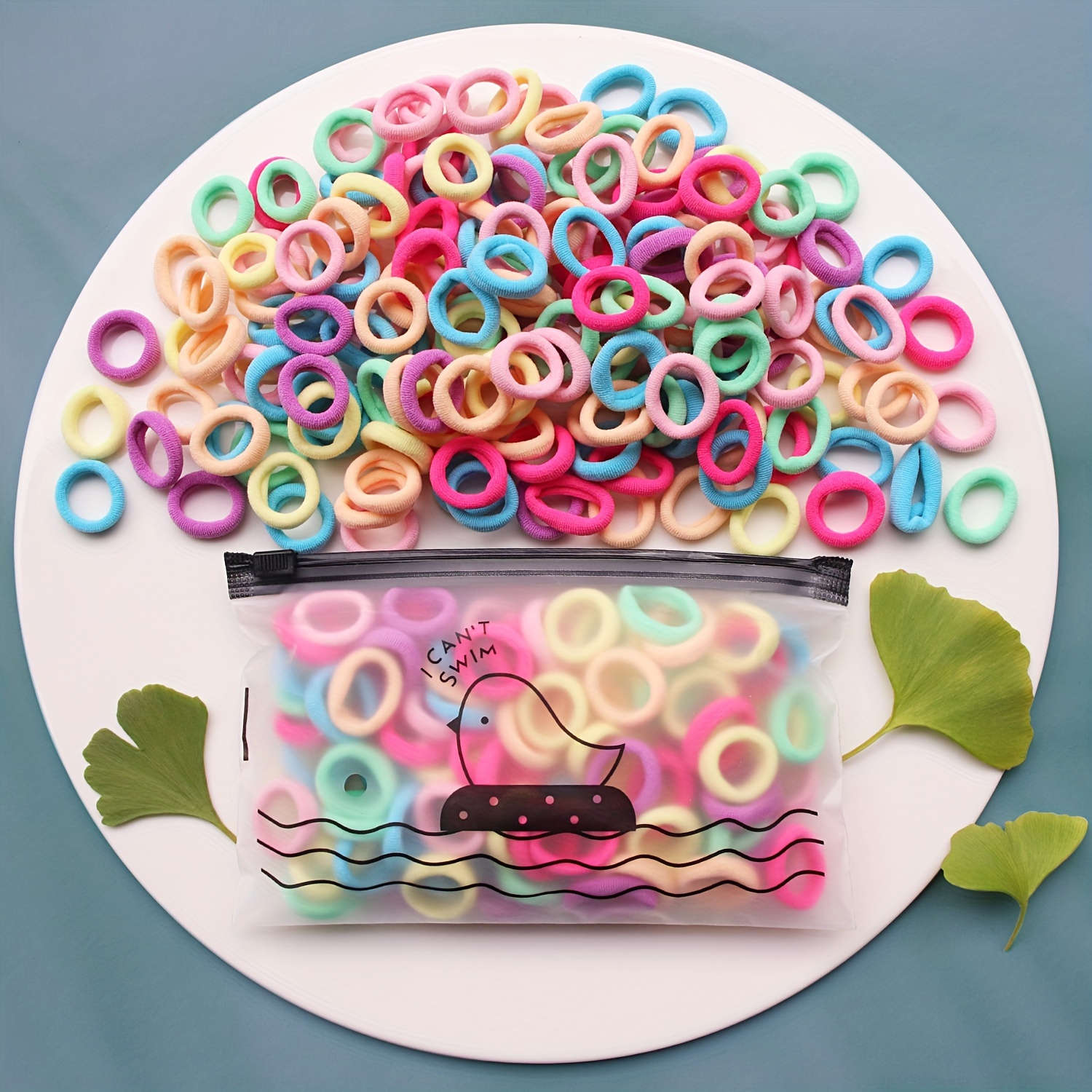 Basics Nylon Hair Ties, Mixed Color Small Fresh Hair Rope, High Elasticity Hair Bands for Girls