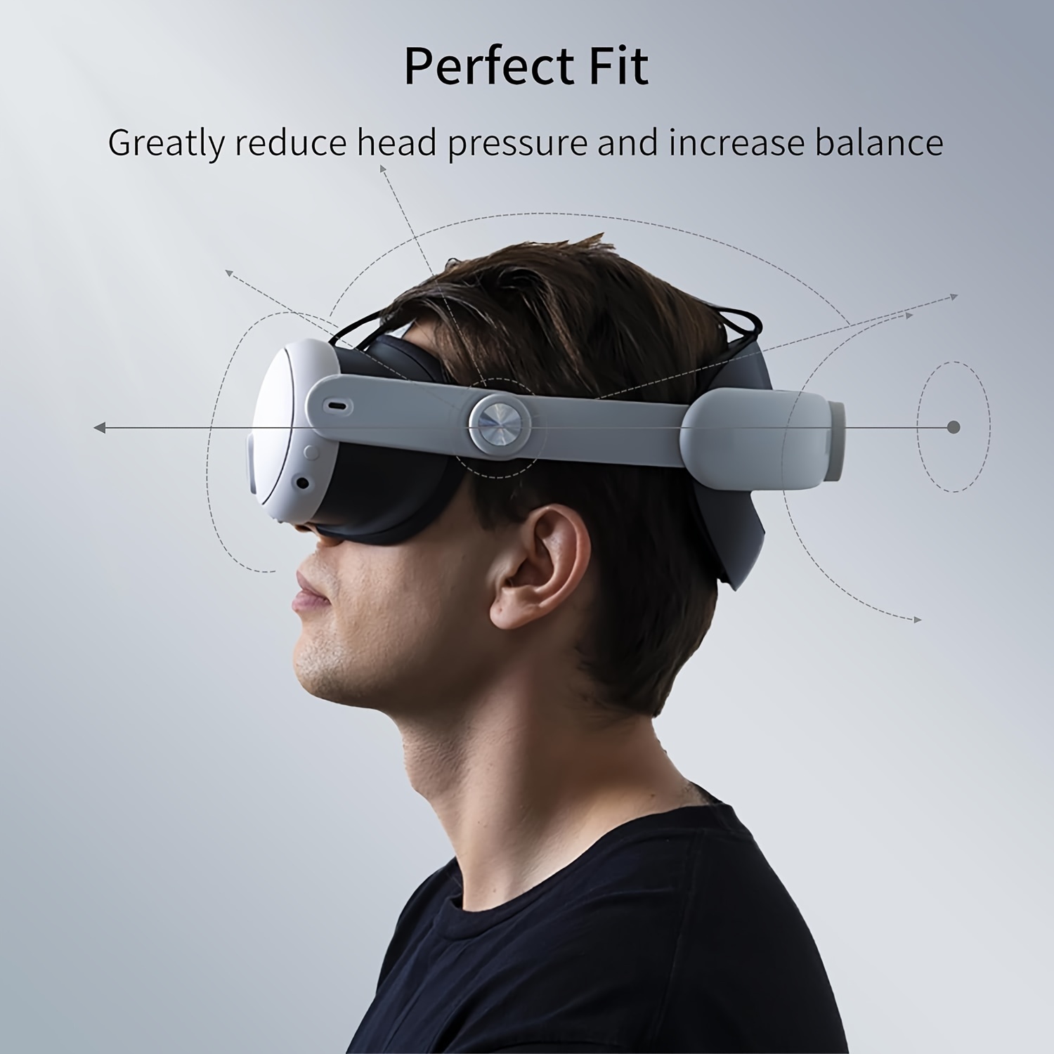 Robuster VR-Brillenhalter, verstellbarer Kopfgurt, professionelle  Ersatzunterstützung für Meta Quest 3