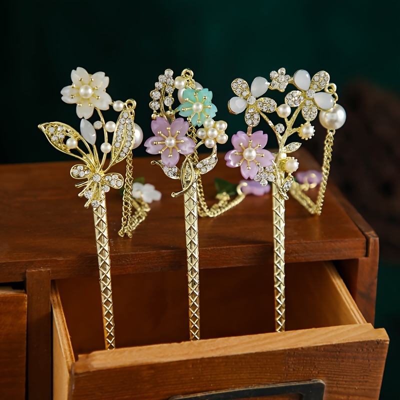 horquilla tradicional china elegante borla retro diseño Temu