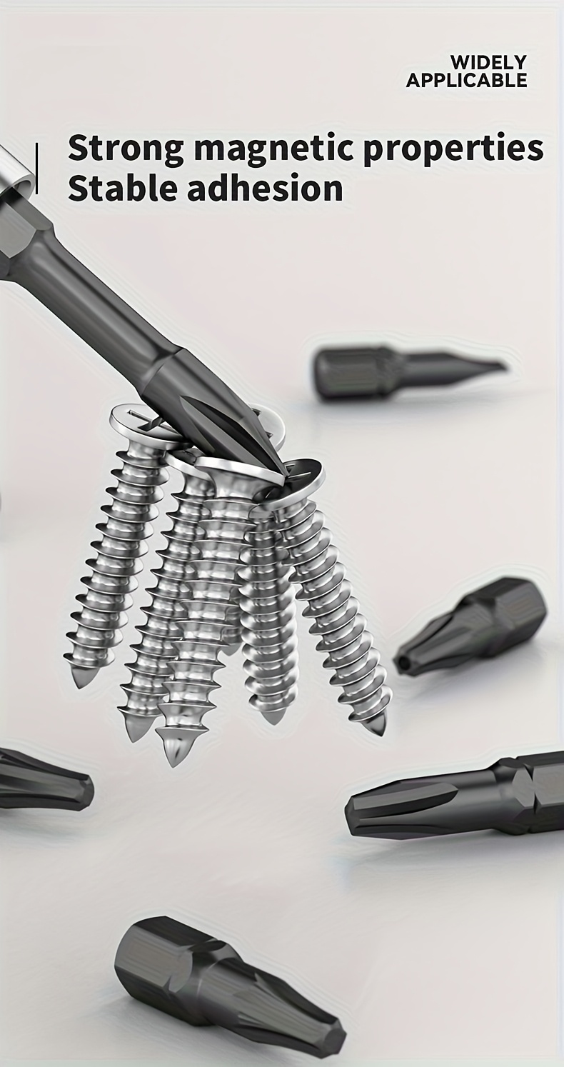 Juego de 35 y 45 piezas de brocas para impactador, cabezales de tornillos hexagonales magnéticos negros con recubrimiento de titanio, compatibles con taladros eléctricos y impactadores, diseño FlexTorque antideslizante, puntas de precisión, estuche de almacenamiento duradero, mejor elección práctica para regalar.