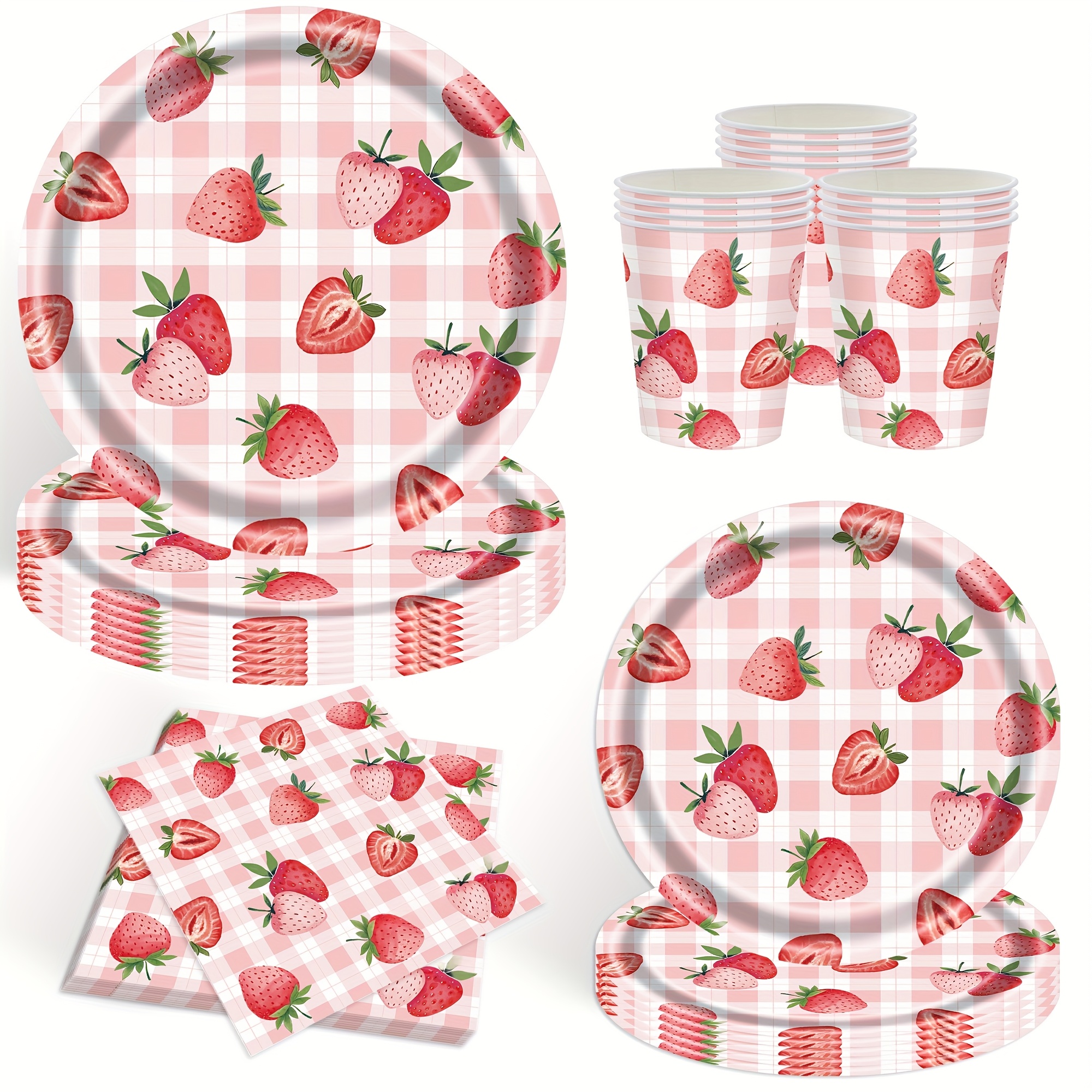 Erdbeer-Partyteller 20 Stück – 22,9 Cm, Für Kindergeburtstag & Deko