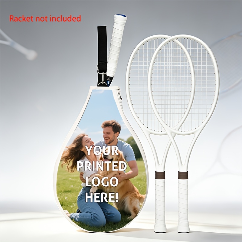 TEMU Custom Tennis Racket Storage Bag, With Your , Personalized Portable Tennis Racket Cover, Tennis Equipment Storage Bag, Unisex Backpack, Casual
