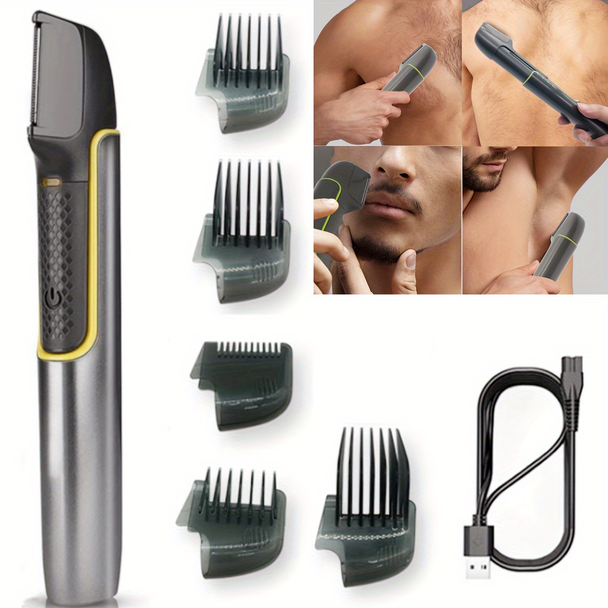 

Body Hair Trimmer, Extendable Back Hair Trimming Device, Groin Hair Trimmer For Men, Rechargeable Pubic Back Body Shaver Razor For Men And Women, Bikini Trimmer, Holiday Gift Father's Day Gift